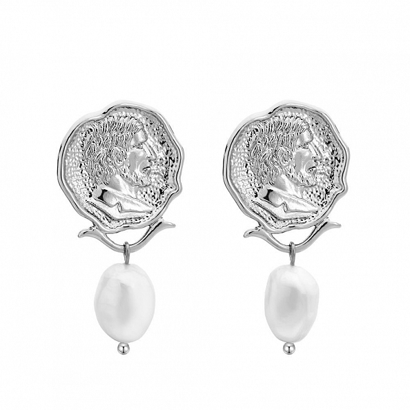 Coin Pearl Earrings PWB155