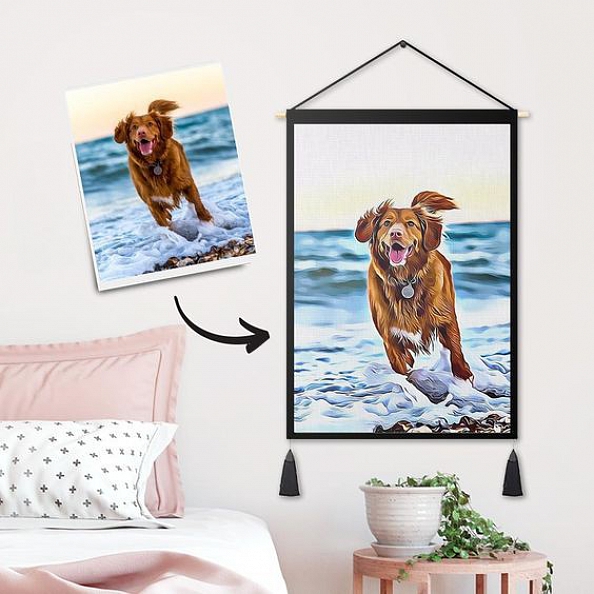 Personalized Art Painting Custom Photo Tapestry - Wall Decor Hanging Fabric PW252