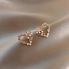 Heart-Shape Crystal Earrings PWB264