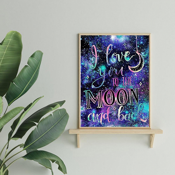 Full Drill Round Diamond Painting-Night Sky PW696