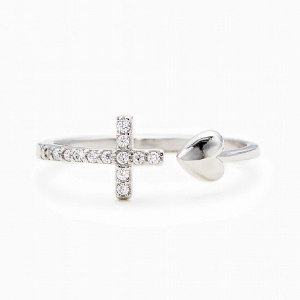 TO MY DAUGHTER PRAY THROUGH IT CROSS & HEART RING PWB578