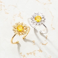 You are my sunshine sunflower ring PW841