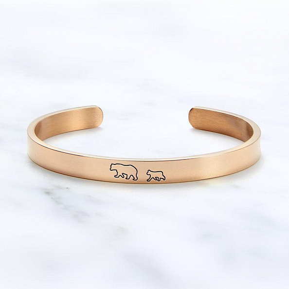 Mama & Baby Bears Cuff Bangle PWB355