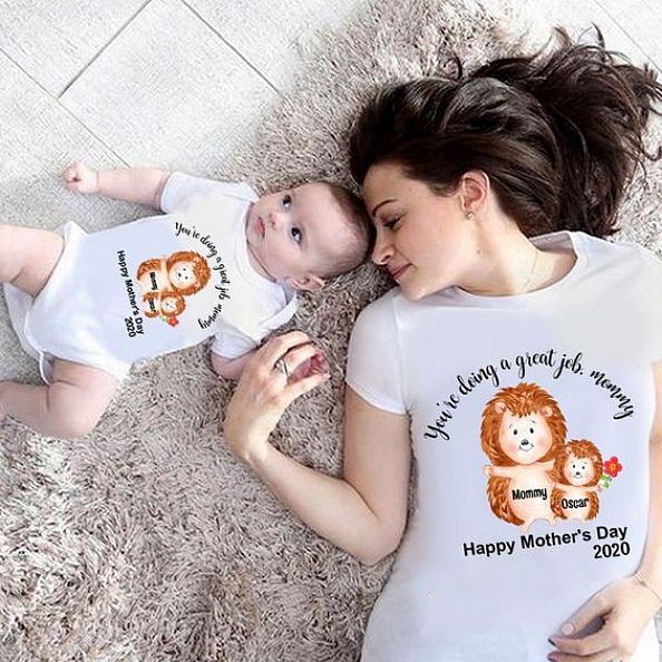 Custom Hedgehog Mother's Day Baby Onesies PW151