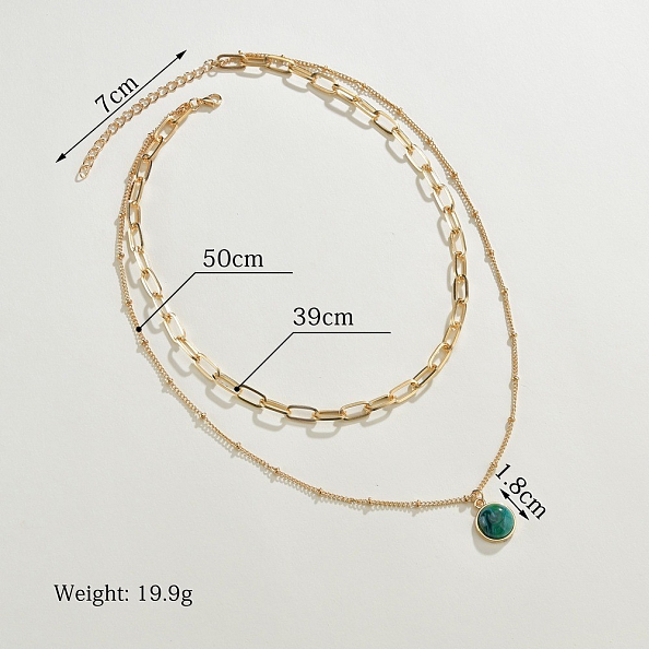 Fashion retro double necklace PWB187