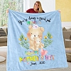 Custom Bear Penguin Mother's Day Cozy Plush Fleece Blanket PW018
