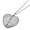 Engravable Angel Wings Photo Pendant Necklace PWB230