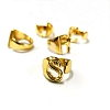 Vintage Overstate Initial Gold Plated Ring PWB146