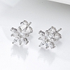 Dainty Snowflake Stud Earrings PWB451