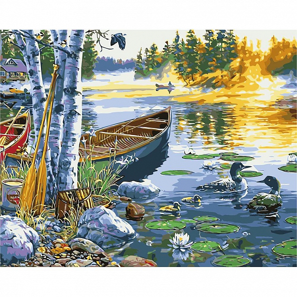 Diy Paint by Number Kits Boat Mandarin Duck PW650