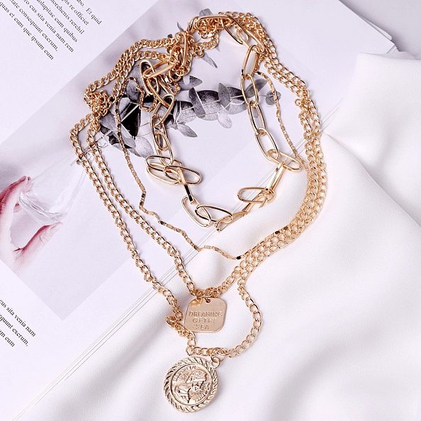 Fashion personality multi-layer necklace PWB074