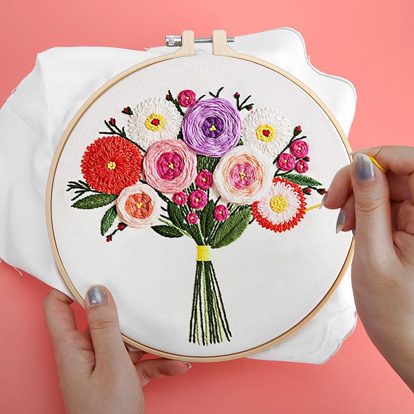 Bouquet-Embroidery Kit(30x30cm) PW677