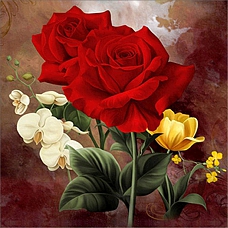Partial Round Drill 5D Diamond Painting Kit Romantic Roses PW545