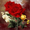 Partial Round Drill 5D Diamond Painting Kit Romantic Roses PW545
