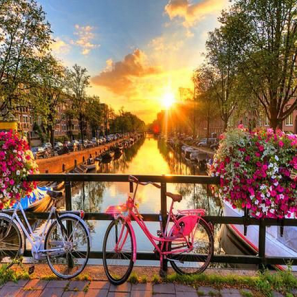 Landscape Street Paint By Numbers Kits PW165