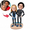 Diving Couple On The Beach Custom Bobblehead PW139
