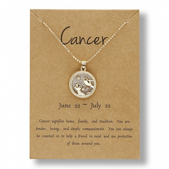 12 Constellation Zodiac Necklace PWB118