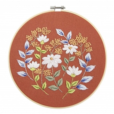 Fresh Flower-Embroidery Kit(30x30cm) PW674
