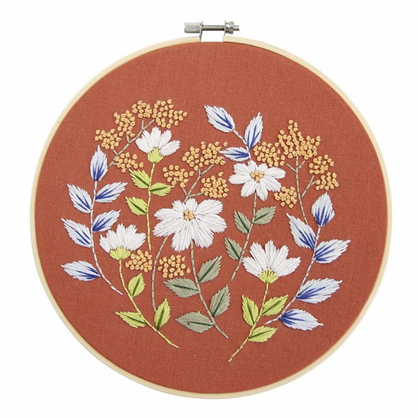 Fresh Flower-Embroidery Kit(30x30cm) PW674
