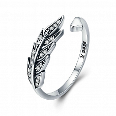 925 Sterling Silver Tree Leaf Ring PWB562