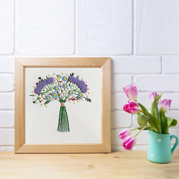 Flowers -Embroidery Kit(30x30cm) PW668