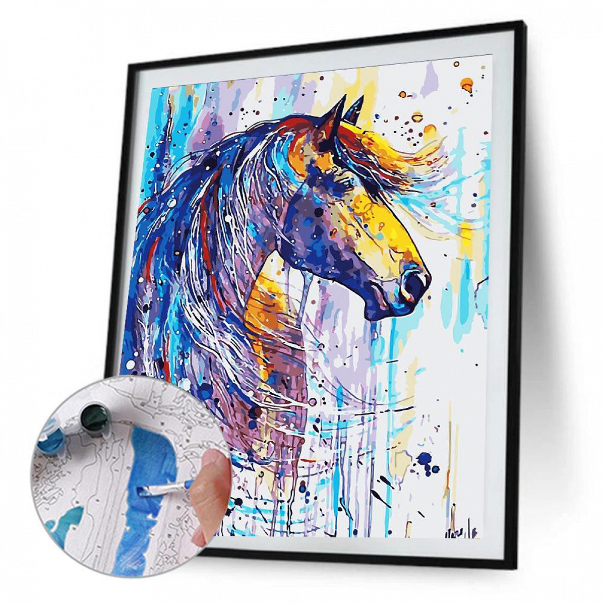 Three Horses Painting kit to Paint by Numbers