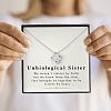 Unbiological Sister - Friendship Knot Necklace  PWB159