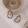 Double layer Metal Geometric Water Drop Earrings PW991