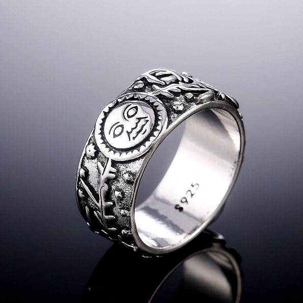 Retro Sun & Moon Ring PWB245