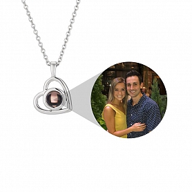 Personalized Heart Photo Projection Necklace PWB229
