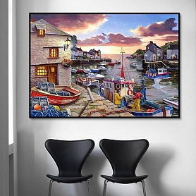 Landscape Water Town Paint By Numbers Kits PW374