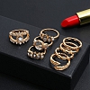 8picsset retro geometric ring PWB087
