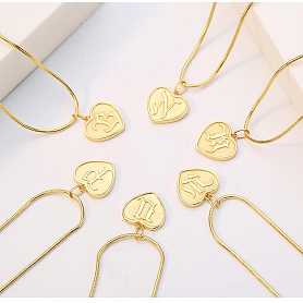 Embossed letter necklace PW894