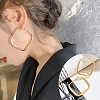 Retro exaggerated geometric shape of a golden ear ring PW994