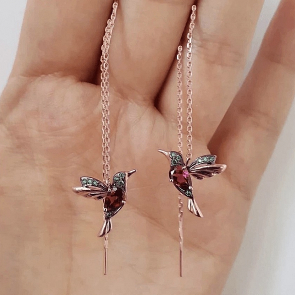 Hummingbird Tassel Earrings PWB233