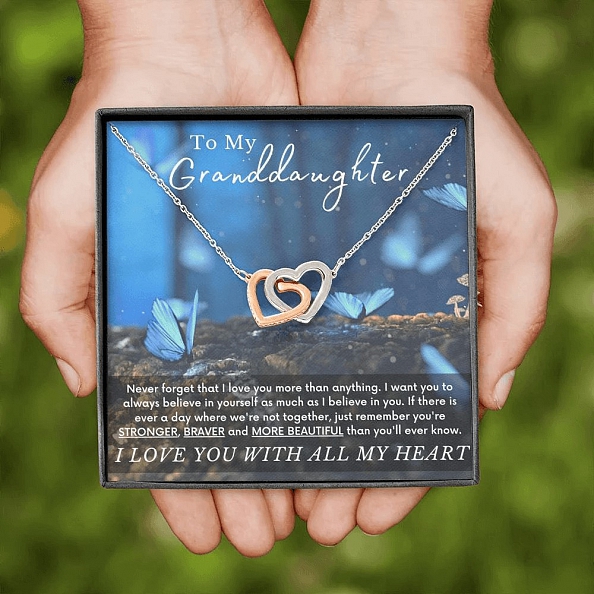 Love Your Granddaughter Butterfly Necklace PWB109