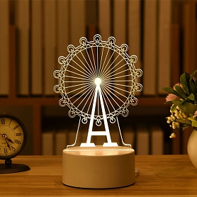 Customized 3D Ferris wheel  Illusion Lamp Gift PW559
