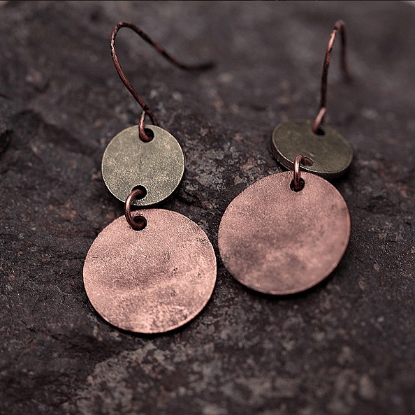 Retro Coin Circle Earrings PWB135