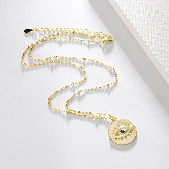 925 Sterling Silver Devil's Eye Necklace PWB018