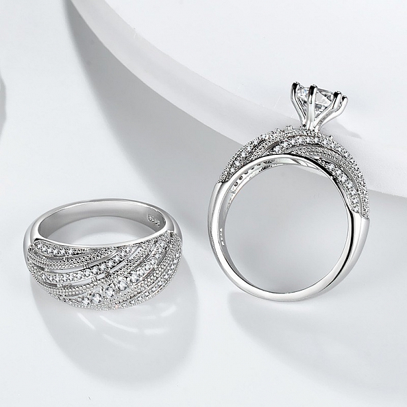 Luxury Silver Ring Set PWB250