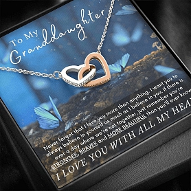 Love Your Granddaughter Butterfly Necklace PWB109