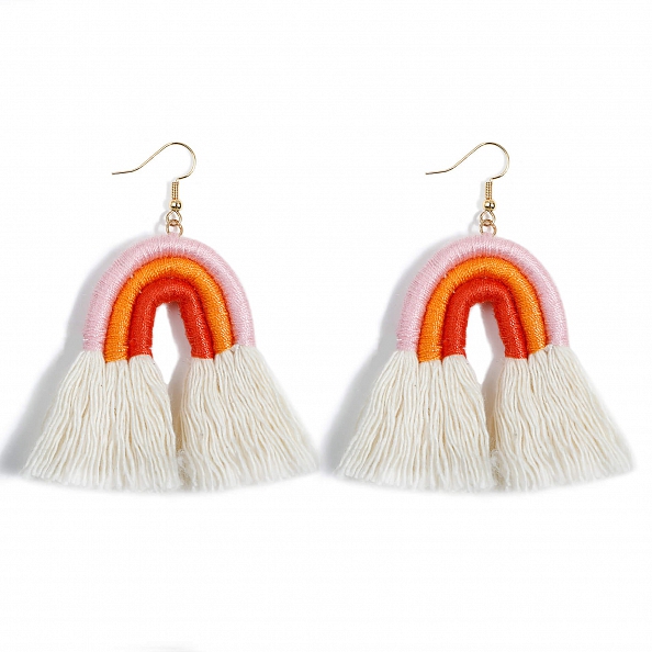 Colorful tassel earrings PWB226