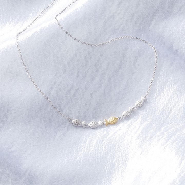 Swimming Against the Current Necklace PWB356