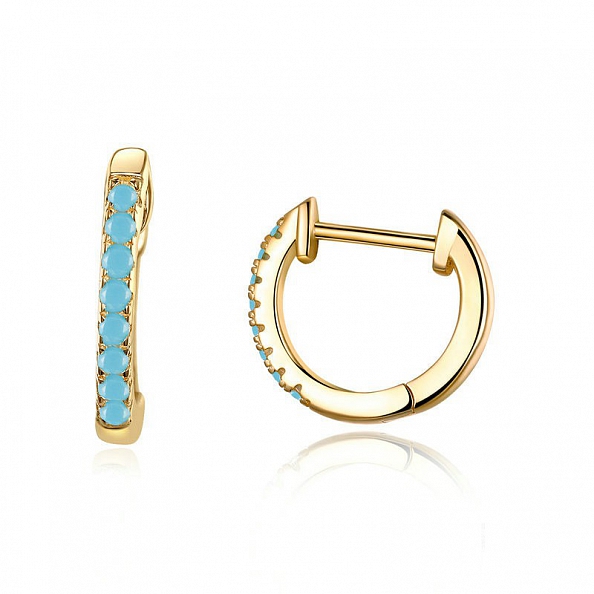 S925 Sterling Silver Hoop Earrings PWB347