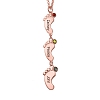 Vertical Baby Feet Necklace With Birthstones PWB161