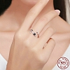 S925 Sterling Silver Cute Naughty Cat Ring PWB427