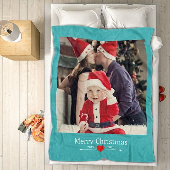 Custom Baby Photo Blanket Christmas PW143