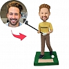 Golfer Swinging His Club Custom Bobblehead PW389