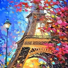 Landscape Eiffel Tower Paint By Numbers Kits PW367
