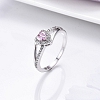 925 Sterling Silver Heart Ring PWB372